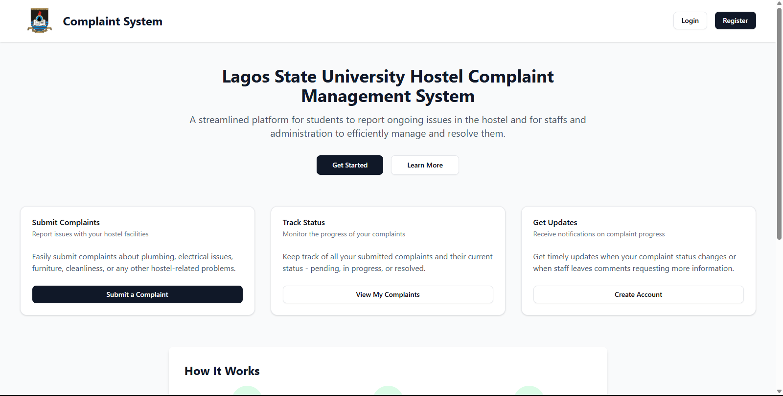 LASU Hostel Complaint Management System