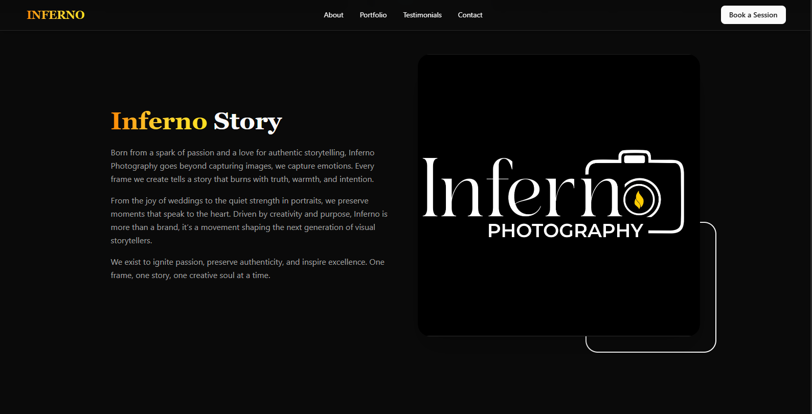 Inferno Brand Website